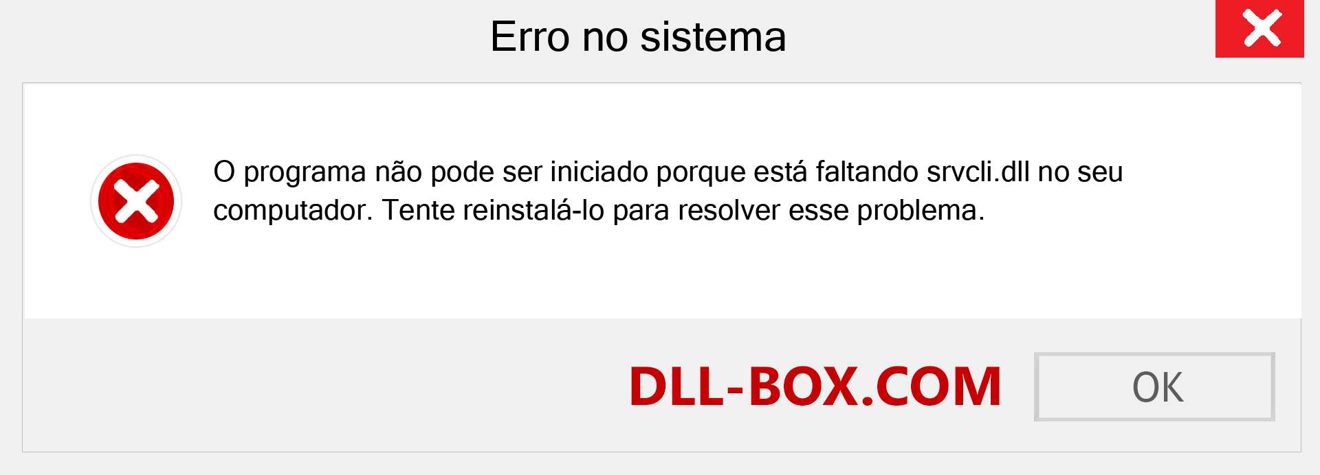 Arquivo srvcli.dll ausente ?. Download para Windows 7, 8, 10 - Correção de erro ausente srvcli dll no Windows, fotos, imagens